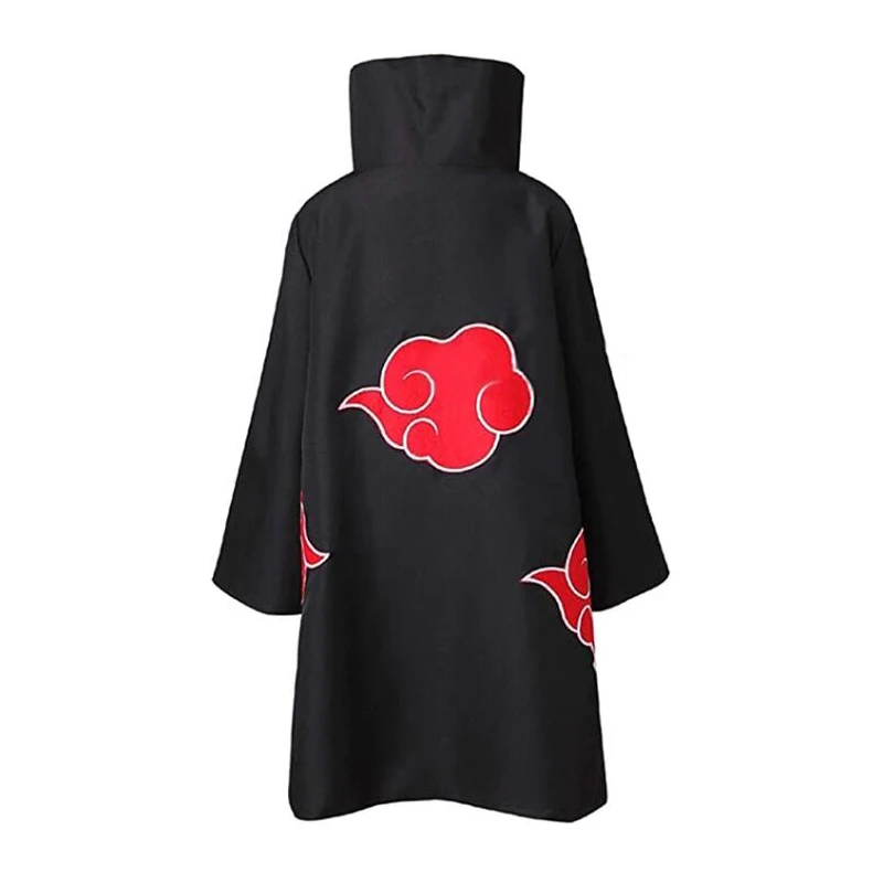 Naruto Akatsuki Cloak Sasuke Uchiha Cape Costume