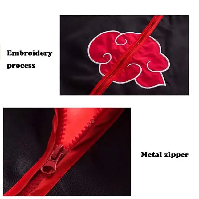 Naruto Akatsuki Cloak Sasuke Uchiha Cape Costume