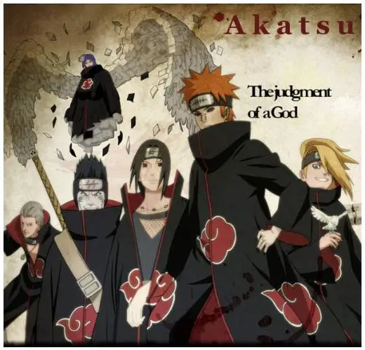 Naruto Akatsuki Cloak Sasuke Uchiha Cape Costume