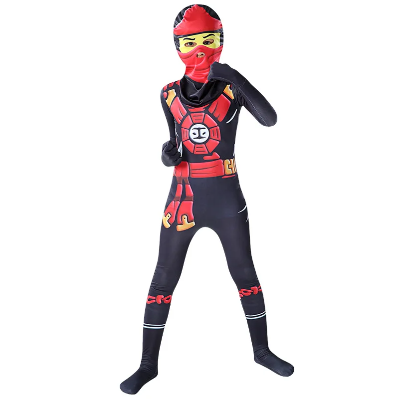 Ninja Superhero Jumpsuit Set Costume For Kids