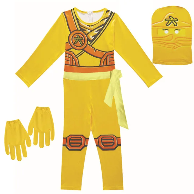Ninja Superhero Jumpsuit Set Costume For Kids