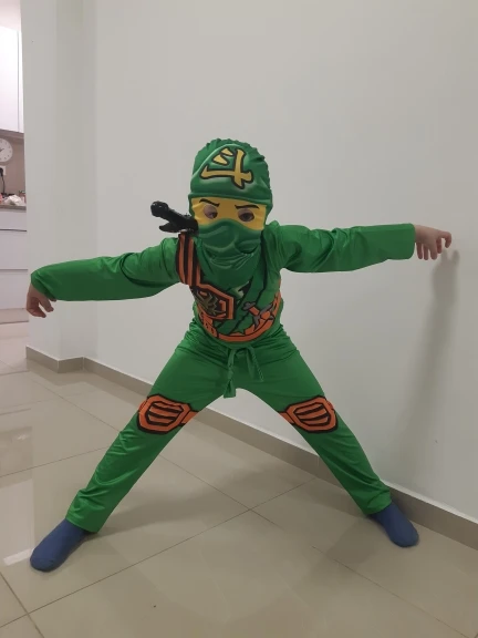 Ninja Superhero Jumpsuit Set Costume For Kids