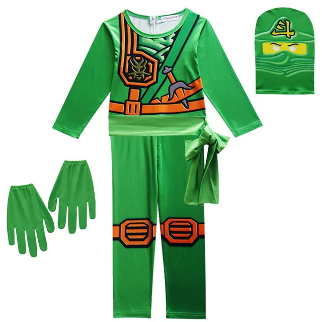 Ninja Superhero Jumpsuit Set Costume For Kids