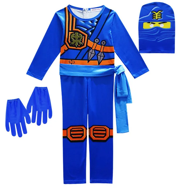 Ninja Superhero Jumpsuit Set Costume For Kids
