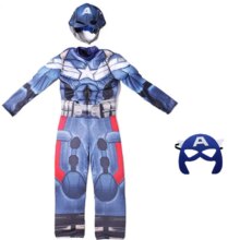 Avenger Superhero Muscle Captain America Costume For Kids Avenger Superhero Muscle Captain America Costume For Kids
