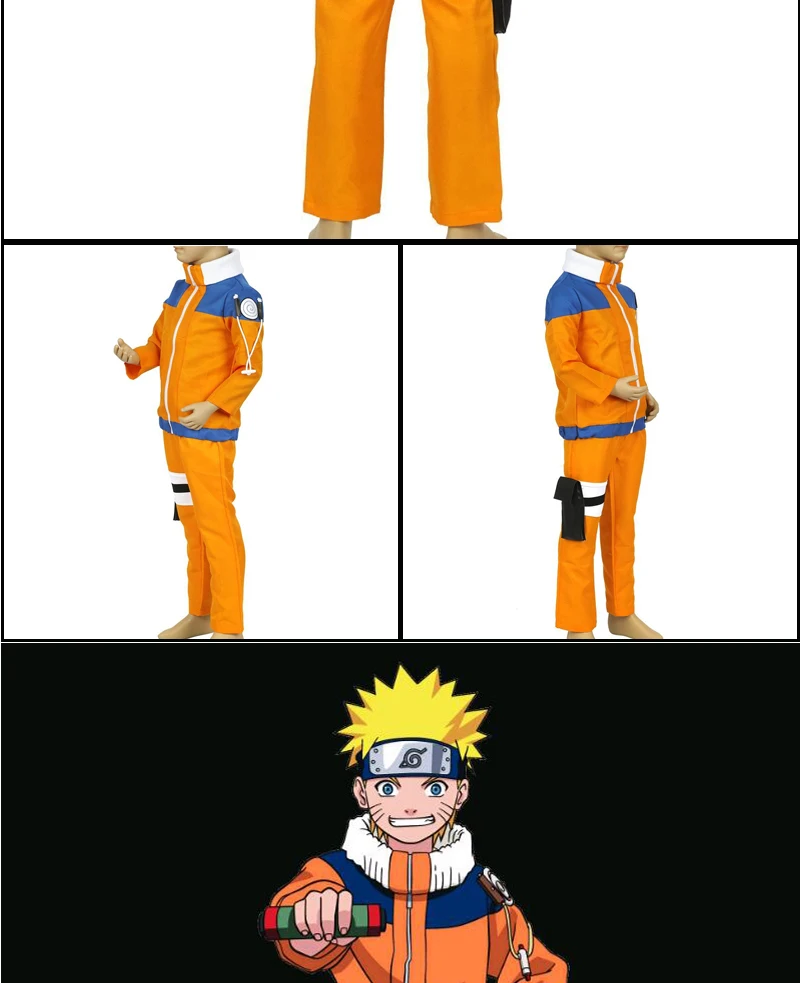 Naruto Uzumaki Anime Costume For Kids Naruto Uzumaki Anime Costume For Kids