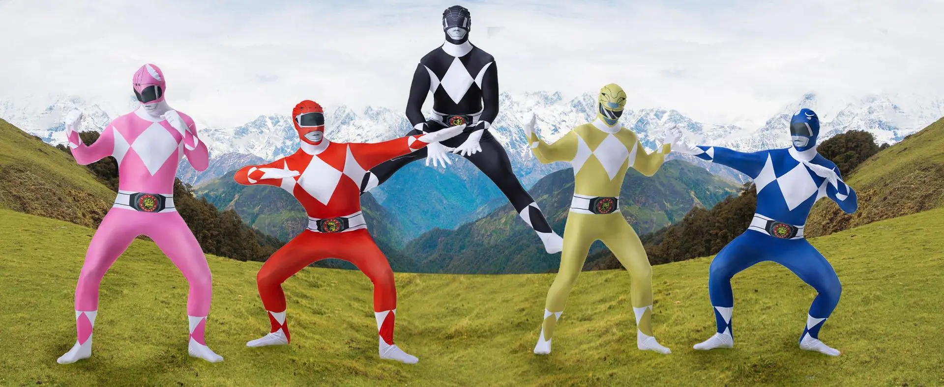 Ranger Dinosaurs Team Skin Tight Fancy Costume