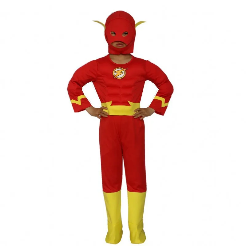 Superheroes Flash Muscle Fancy Costume For Kids Superheroes Flash Muscle Fancy Costume For Kids