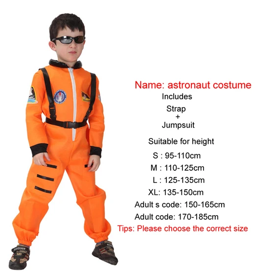Astronaut Space Pilots Suit Jumpsuit Costume