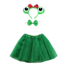 Frog Princess Costume Headband Tutu Skirt Tie Set Frog Princess Costume Headband Tutu Skirt Tie Set