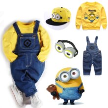 Minion Hero Denim Kids Suit Costume Minion Hero Denim Kids Suit Costume