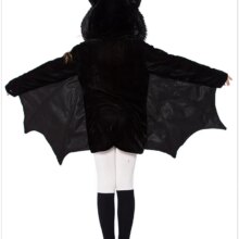 Black Bat Outfit Costume With Wings, Ears & Stockings For Teen Girls Black Bat Outfit Costume With Wings, Ears & Stockings For Teen Girls