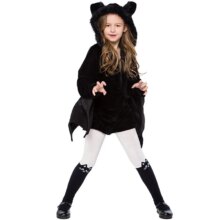 Black Bat Outfit Costume With Wings, Ears & Stockings For Teen Girls Black Bat Outfit Costume With Wings, Ears & Stockings For Teen Girls