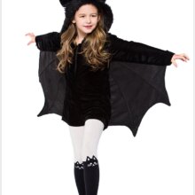 Black Bat Outfit Costume With Wings, Ears & Stockings For Teen Girls Black Bat Outfit Costume With Wings, Ears & Stockings For Teen Girls
