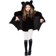 Black Bat Outfit Costume With Wings, Ears & Stockings For Teen Girls Black Bat Outfit Costume With Wings, Ears & Stockings For Teen Girls