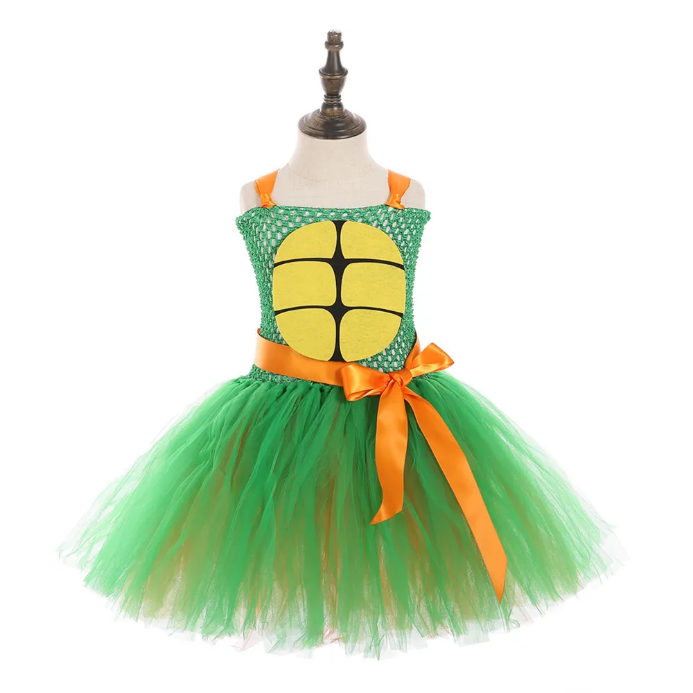 Super Hero Ninja Turtle Princess Costume For Girl