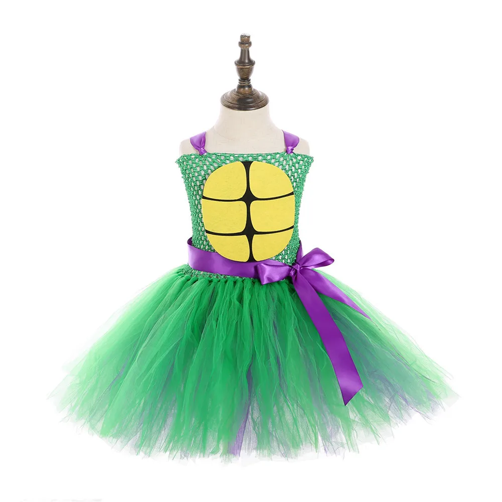 Super Hero Ninja Turtle Princess Costume For Girl