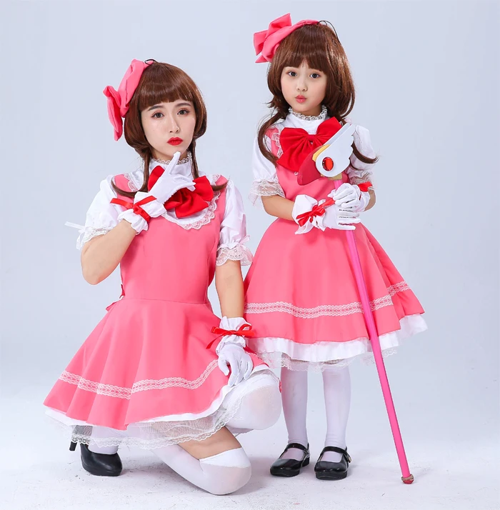 Sakura Kinomoto Anime Princess Lolita Dress Costumes