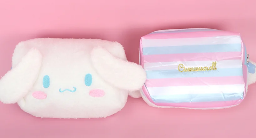My Melody Cinnamoroll Plush Cosmetic Storage Bag