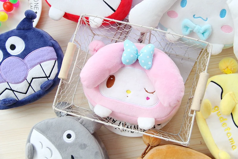 Cartoon Cinnamoroll Melody Totoro Anpanman Plush Organizer Storage Bag