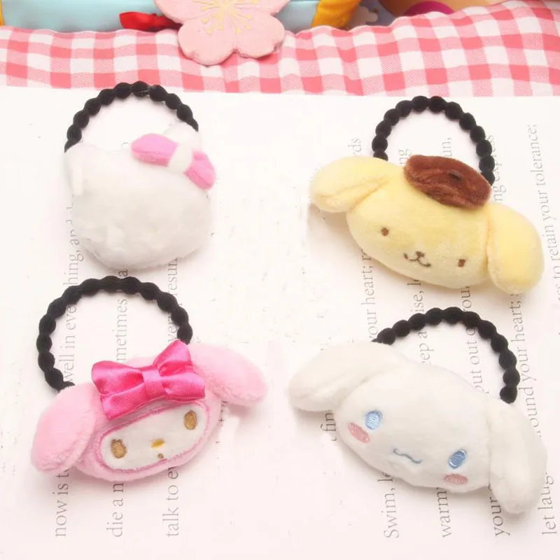 Cartoon Melody Pudding Cinnamoroll Dog Doll Plush Hair Rope & Hairpin Cartoon Melody Pudding Cinnamoroll Dog Doll Plush Hair Rope & Hairpin