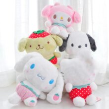 Cartoon Strawberry My Melody Pudding Cinnamoroll Dog Plush Doll Cartoon Strawberry My Melody Pudding Cinnamoroll Dog Plush Doll