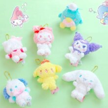 Cartoon Melody Pudding Cinnamoroll Dog Plush Doll Pendant Cartoon Melody Pudding Cinnamoroll Dog Plush Doll Pendant