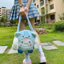 Kawaii Sanrio Cartoon Cinnamoroll Plush Shoulder Bag Kawaii Sanrio Cartoon Cinnamoroll Plush Shoulder Bag