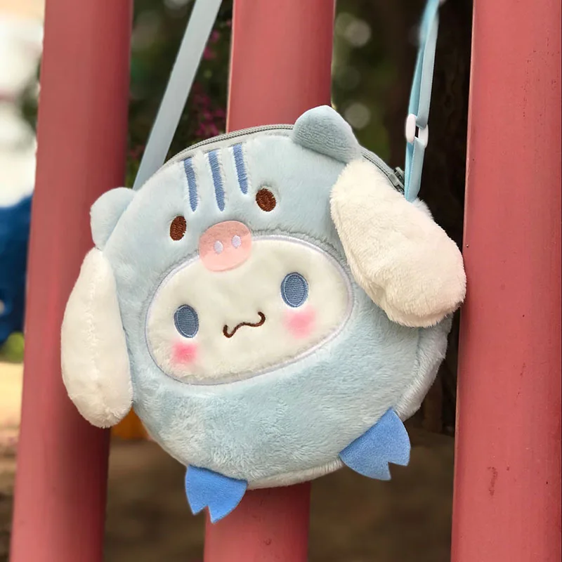 Kawaii Sanrio Cartoon Cinnamoroll Plush Shoulder Bag