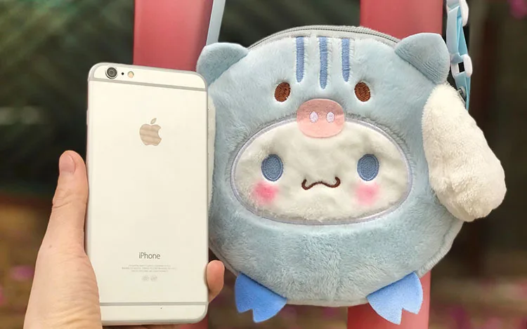 Kawaii Sanrio Cartoon Cinnamoroll Plush Shoulder Bag