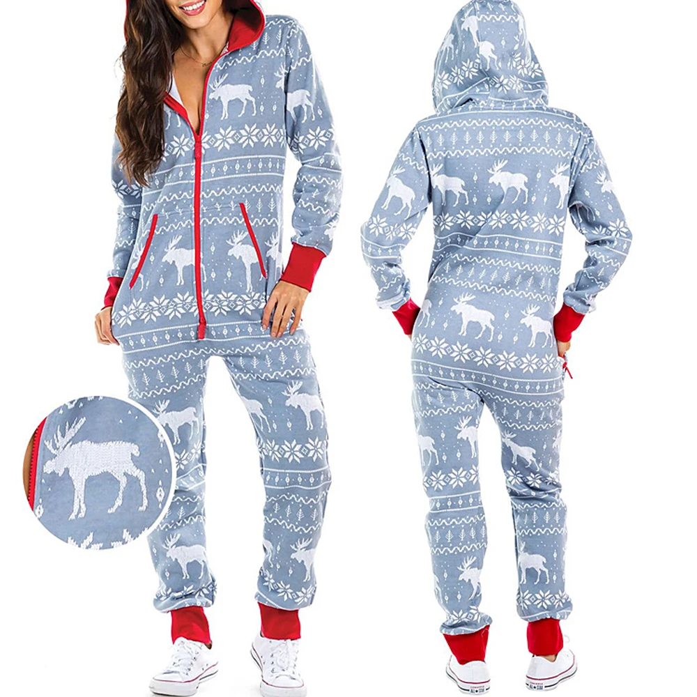Christmas Kigurumi Onesies Long Sleeve Hooded Pajamas Christmas Kigurumi Onesies Long Sleeve Hooded Pajamas