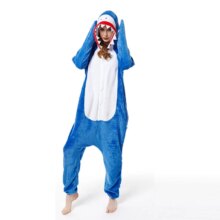 Cartoon Shark Onesies Adult Unisex One-Piece Pajamas Cartoon Shark Onesies Adult Unisex One-Piece Pajamas