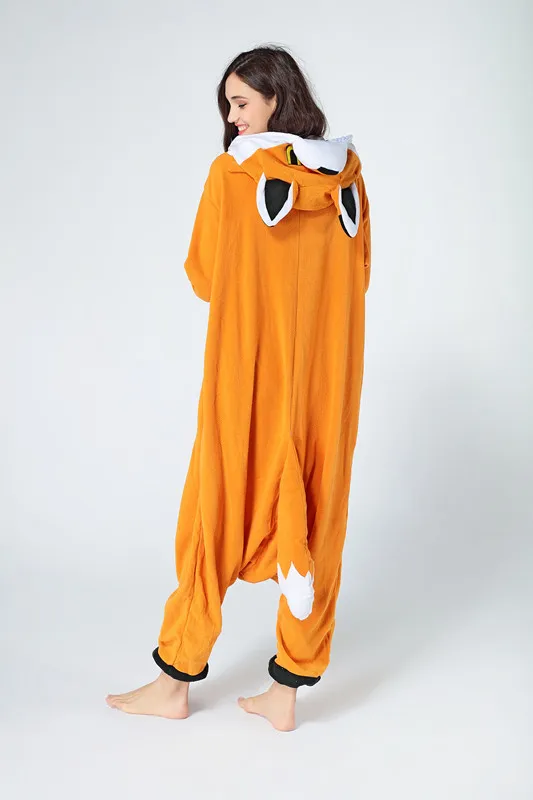 Animal Orange Fox Kigurumi Onesie Soft Fleece Pajamas