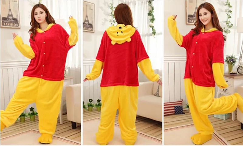 Animal Onesies Winnie Cartoon Onesie Unisex Adult Pajamas Sets