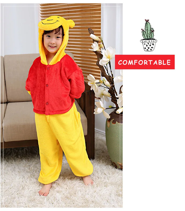Anime Edward Winnie Bear Cosplay Costume Pajamas Sets For Kids