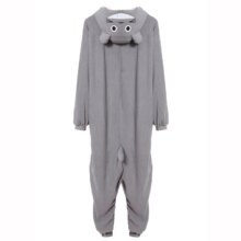 Totoro Kigurumi Onesies Cartoon One-Piece Fleece Pajama Totoro Kigurumi Onesies Cartoon One-Piece Fleece Pajama