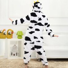 Cow Cartoon Onesie Pajamas For Women With Hood Collar Cow Cartoon Onesie Pajamas For Women With Hood Collar