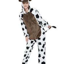Anime Cow Kigurumi Onesies Flannel Pajamas Set Anime Cow Kigurumi Onesies Flannel Pajamas Set