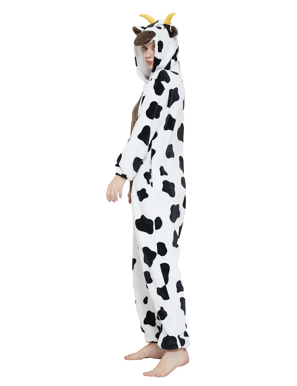 Anime Cow Kigurumi Onesies Flannel Pajamas Set Anime Cow Kigurumi Onesies Flannel Pajamas Set