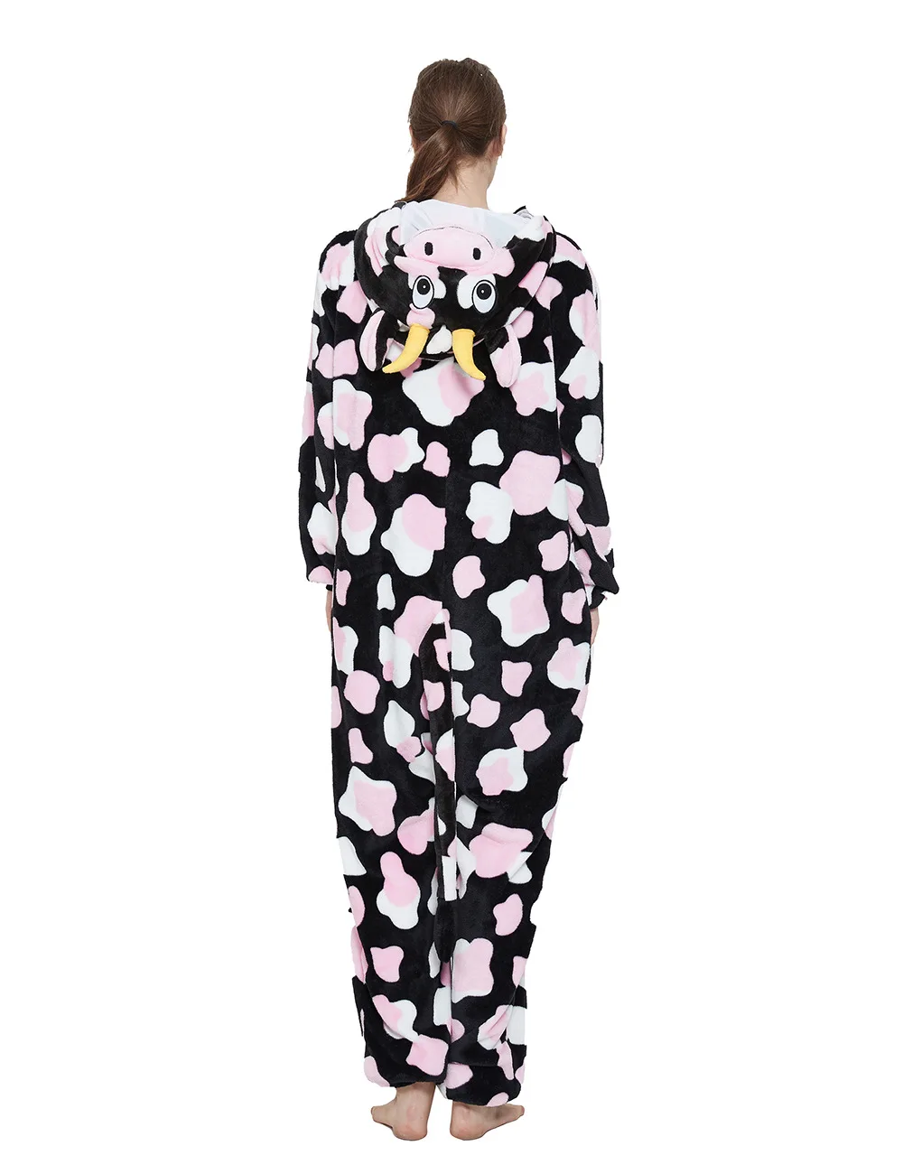Anime Cow Kigurumi Onesies Flannel Pajamas Set Anime Cow Kigurumi Onesies Flannel Pajamas Set