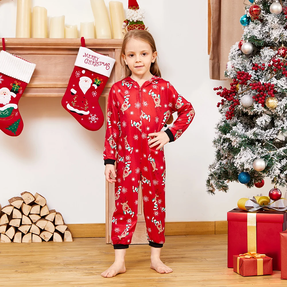 Christmas Mosaic Reindeer Onesie Pajama For Family Christmas Mosaic Reindeer Onesie Pajama For Family