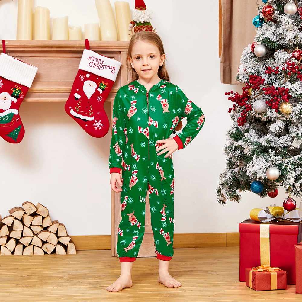 Christmas Mosaic Reindeer Onesie Pajama For Family Christmas Mosaic Reindeer Onesie Pajama For Family