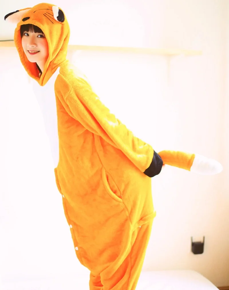 Fox Cartoon Kigurumi Onesies Long Sleeve Warm Pajamas Fox Cartoon Kigurumi Onesies Long Sleeve Warm Pajamas