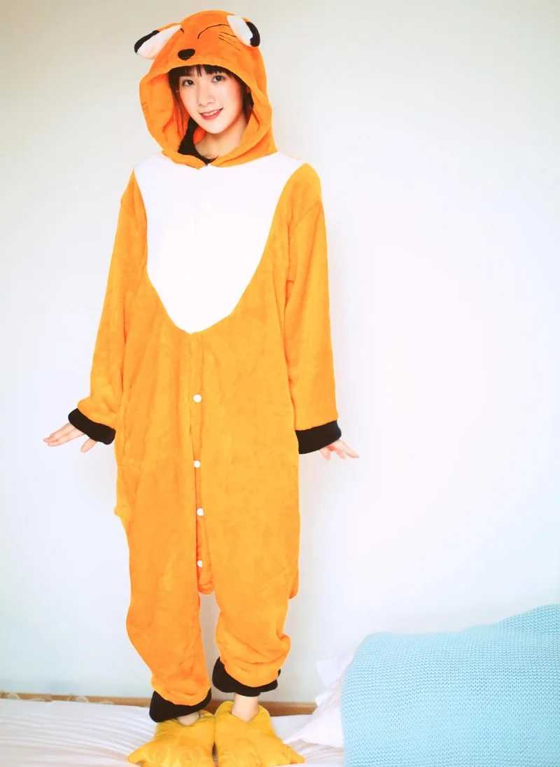Fox Cartoon Kigurumi Onesies Long Sleeve Warm Pajamas Fox Cartoon Kigurumi Onesies Long Sleeve Warm Pajamas