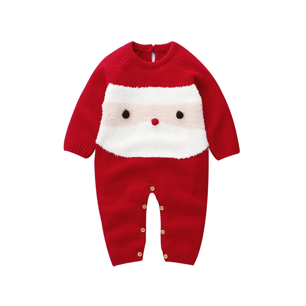Kawaii Christmas Xmas Soft Rompers For Newborn Infant Baby