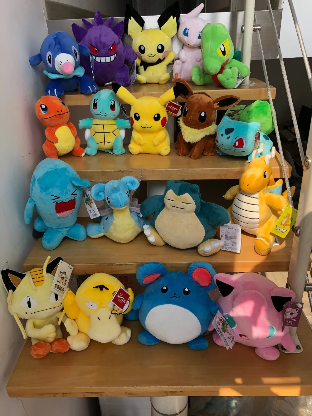 Pokemon Pikachu Bulbasaur Squirtle Charmander Charizard Eevee Snorlax Jigglypuff Psyduck Doll