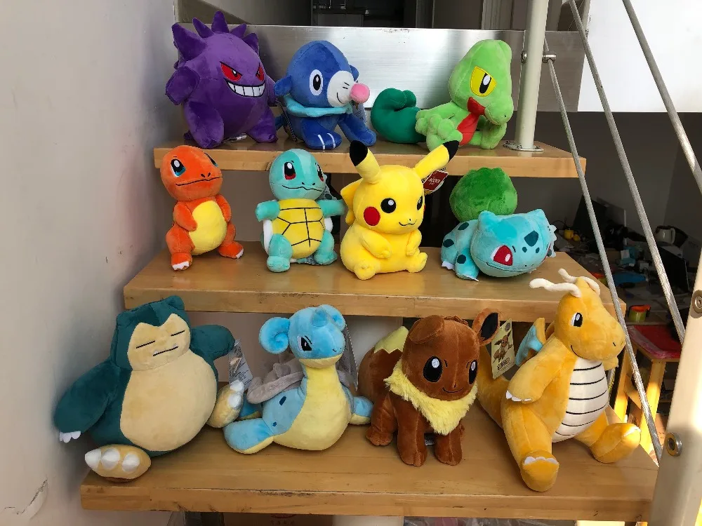 Pokemon Pikachu Bulbasaur Squirtle Charmander Charizard Eevee Snorlax Jigglypuff Psyduck Doll