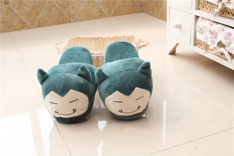 Anime Snorlax Unisex Warm Fluffy Slippers