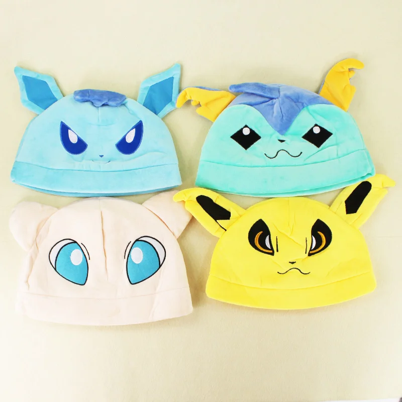 Kawaii Anime Snorlax Dragonite Eevee Gengar Plush Toy Cap