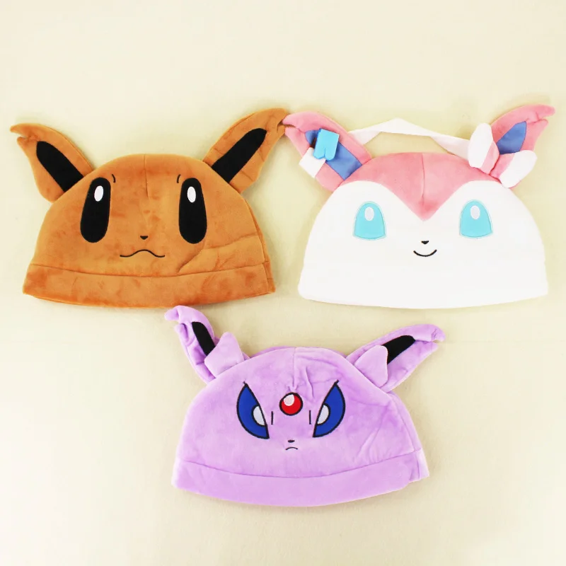 Kawaii Anime Snorlax Dragonite Eevee Gengar Plush Toy Cap